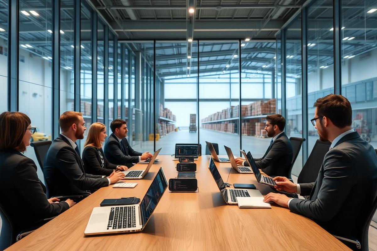 Enterprise boardroom med logistik data